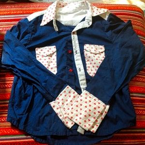 Vintage Sailboat Longsleeve button Dress Shirt